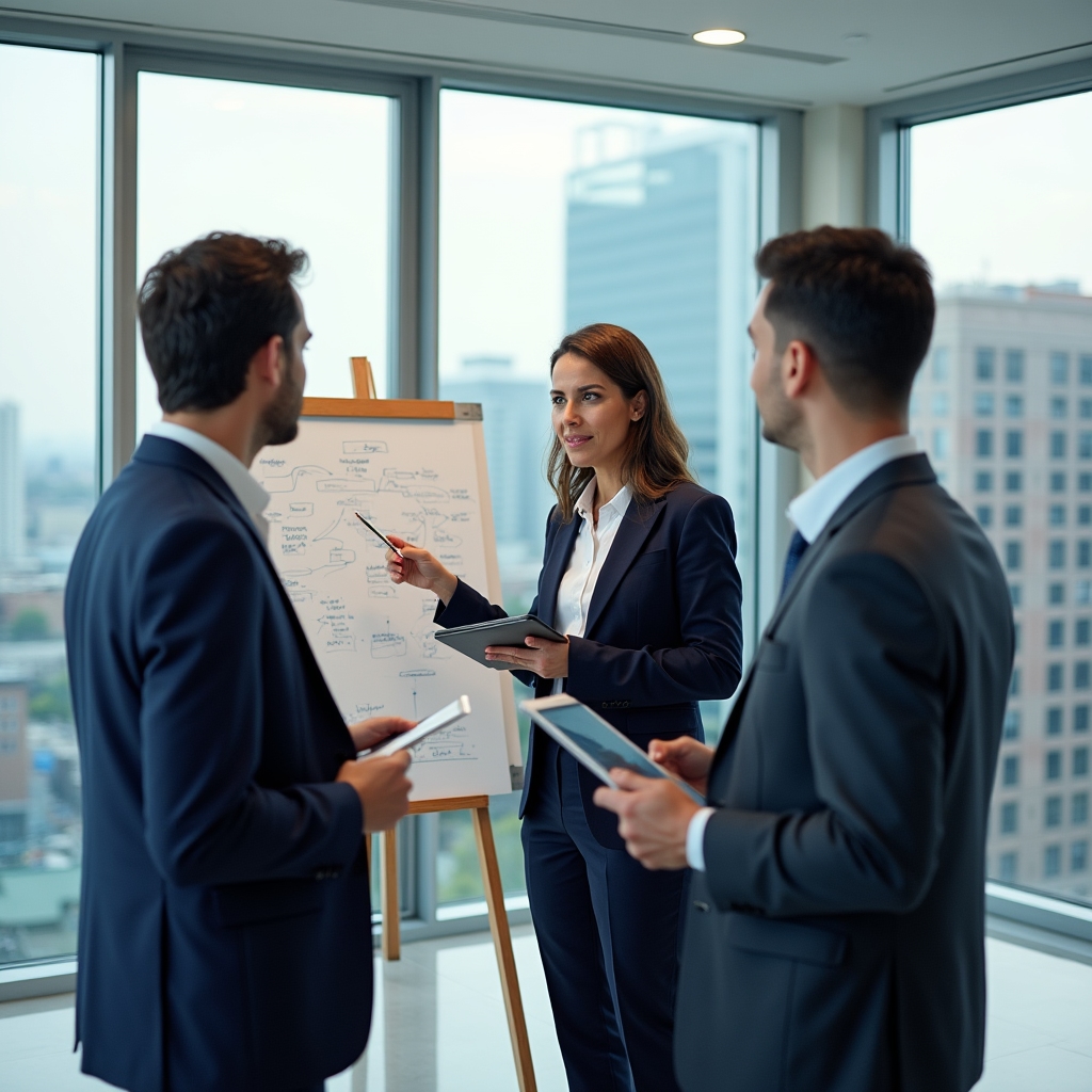 Fiscalent team working in a modern Buenos Aires office environment